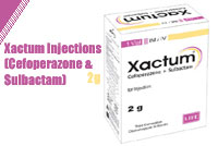 Xactum Injection 2g (Cefoperazone & Sulbactam)
